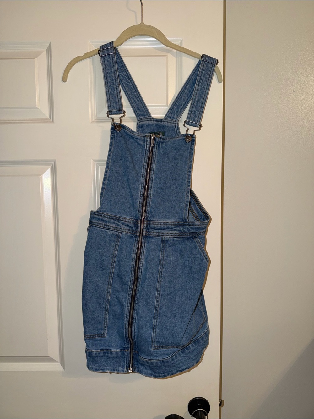 Classic Blue Denim Pinafore Dress- Adjustable Straps